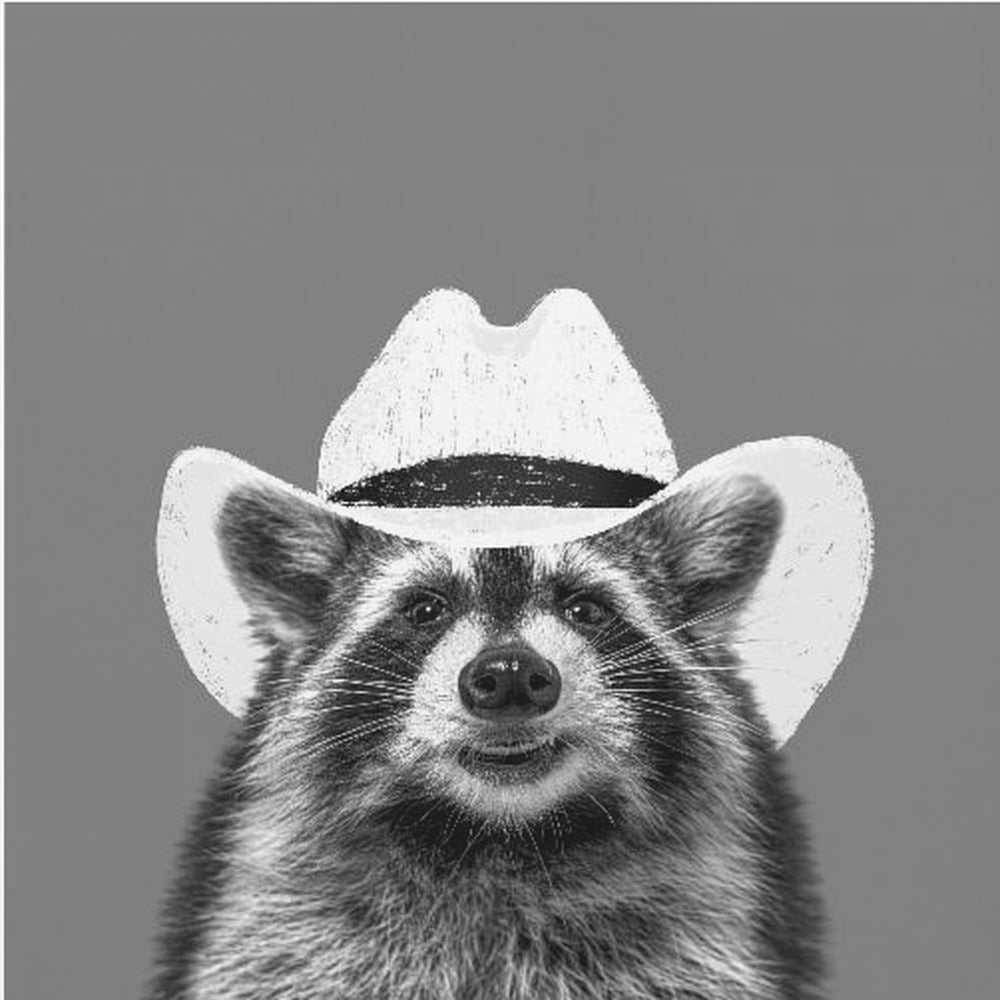 Wyatt The Cowboy Raccoon | Canvas