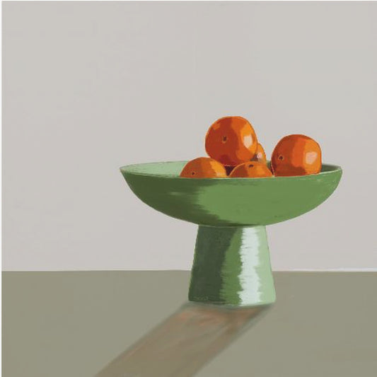 Mandarins in green bowl. | Poster