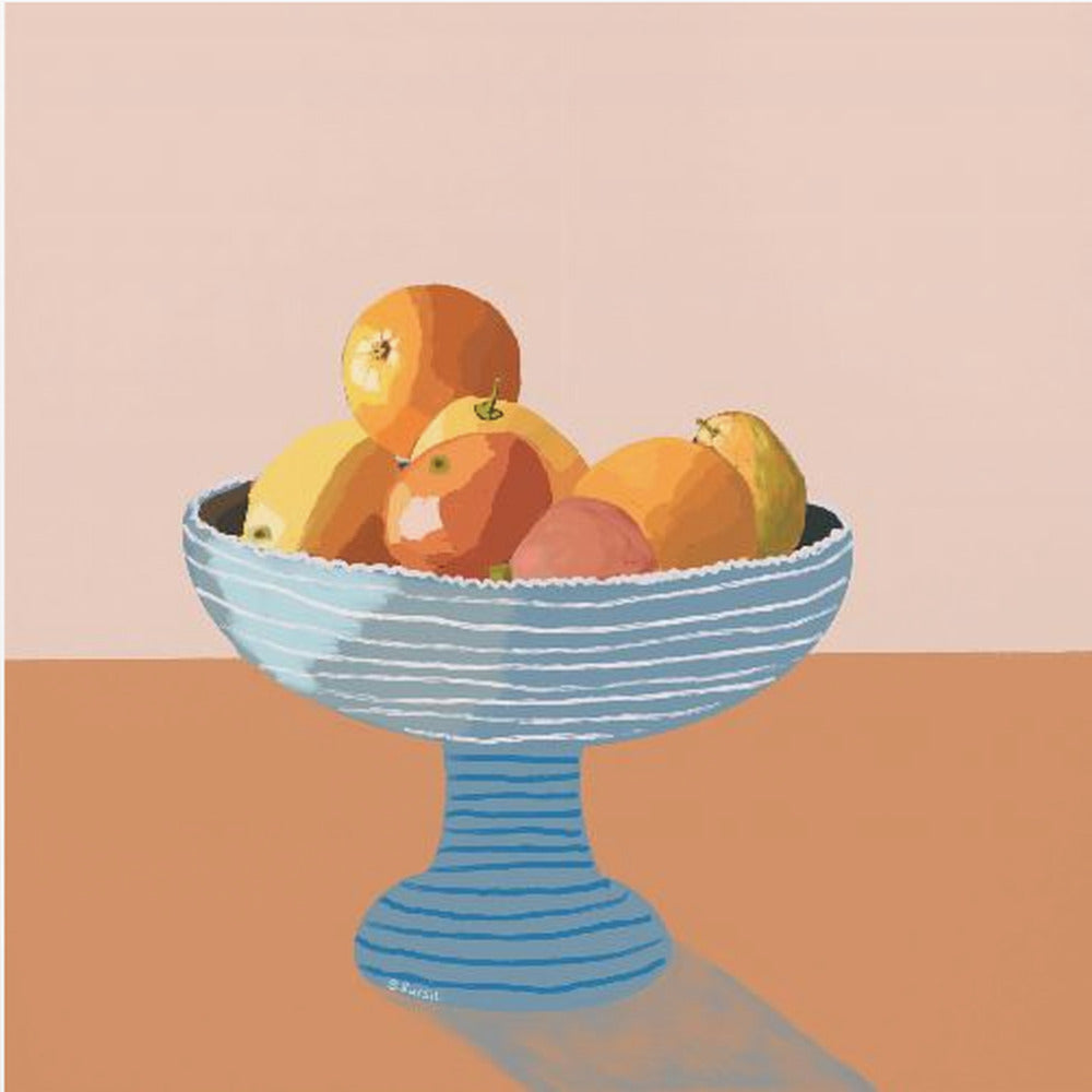 Blue fruit bowl | Poster