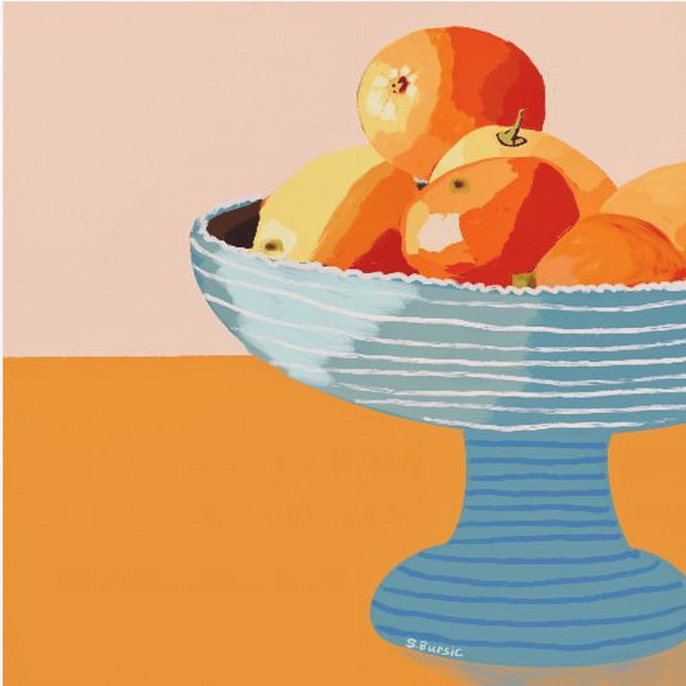Blue fruit bowl bright | Canvas