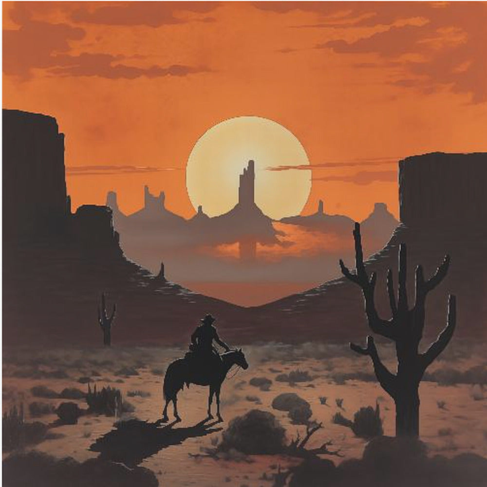 Sunset Cowboy | Canvas