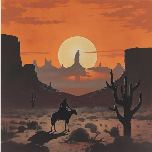 Sunset Cowboy | Canvas