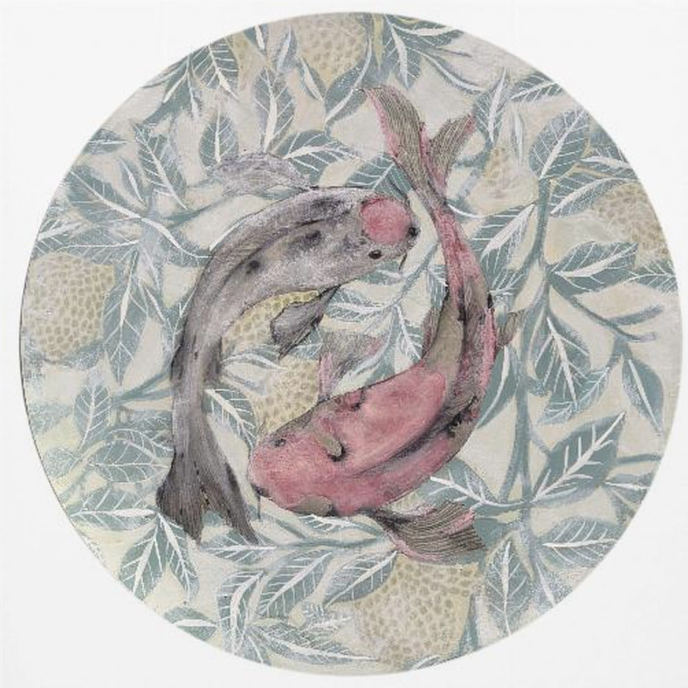 Two Koi Fish In A Circular Pattern | Canvas