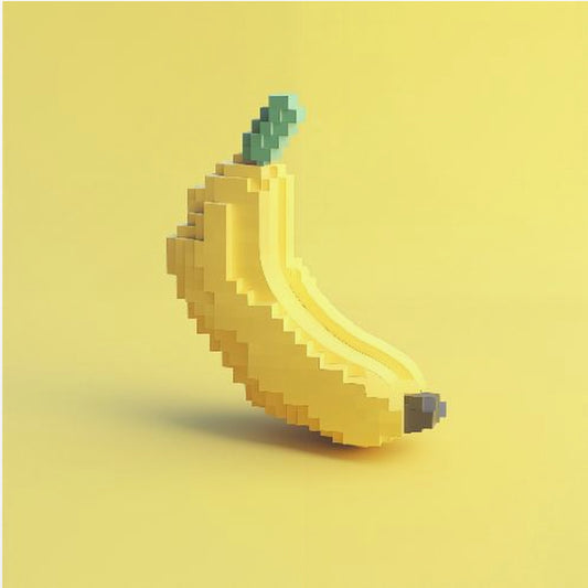 Pixel Fruit Stylized Banana | Canvas