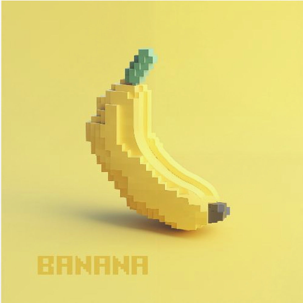 Pixelated Stylized Banana | Canvas