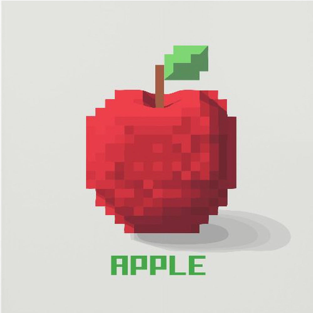 Pixel Fruit   Apple | Canvas