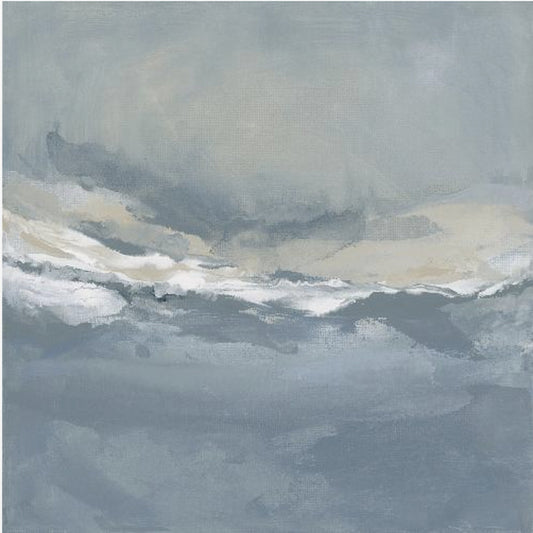 Serene Rolling Waves Beneath a Tranquil Sky | Canvas