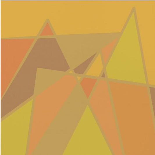 Golden abstract mountains | Canvas