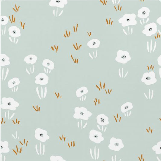 Minimalistic Wildflower Meadow Mint Pattern | Poster