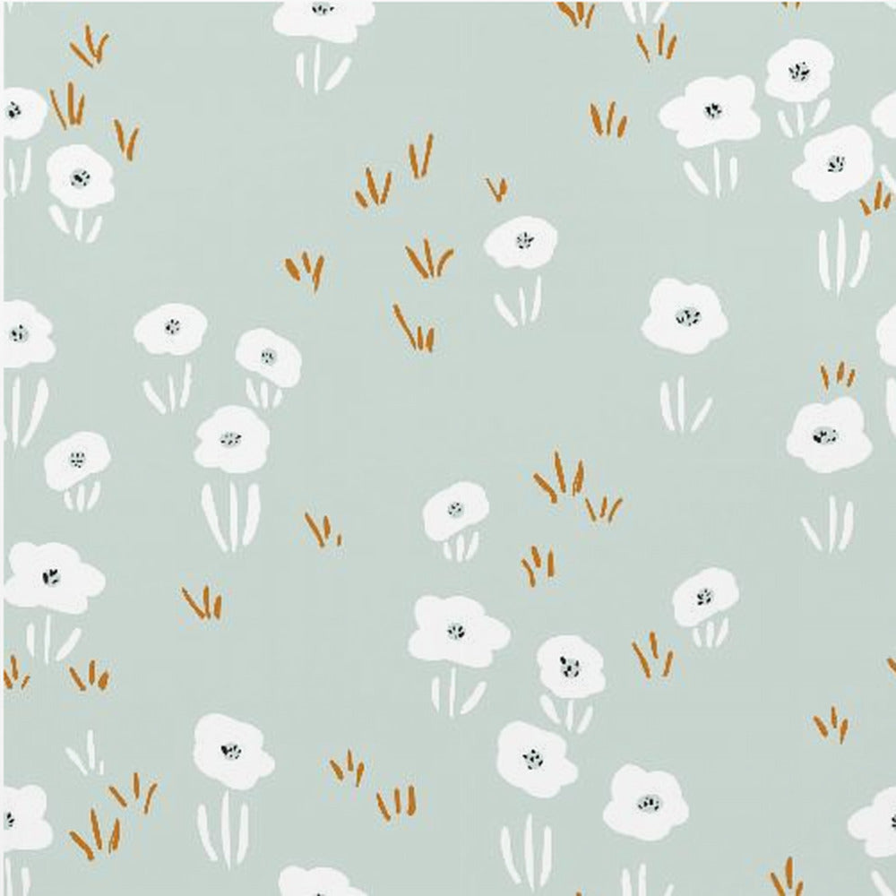 Minimalistic Wildflower Meadow Mint Pattern | Canvas