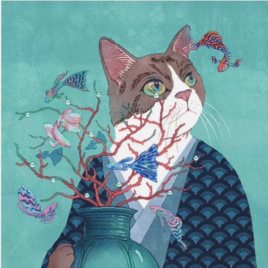 Cat and Fish | Canvas