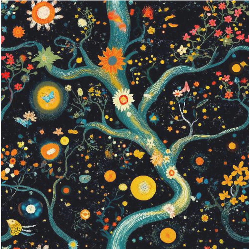 Cosmic Garden Blooms | Canvas