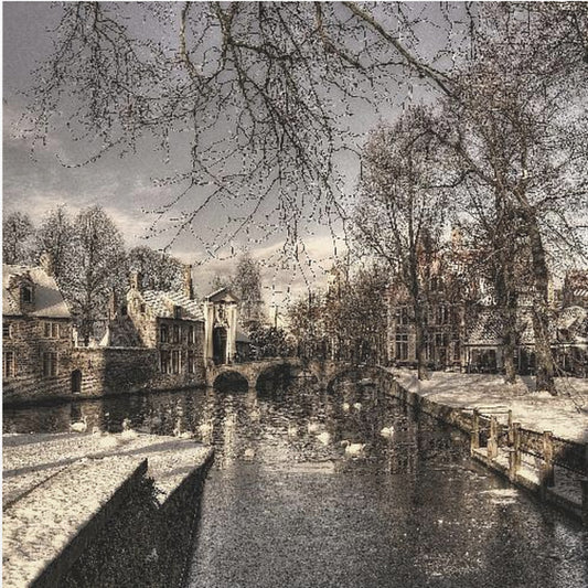 Bruges in Christmas dress | Poster